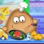 Игра Поу готовит еду
